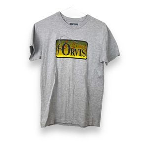Orvis Fishing Tee gray short sleeve cotton S